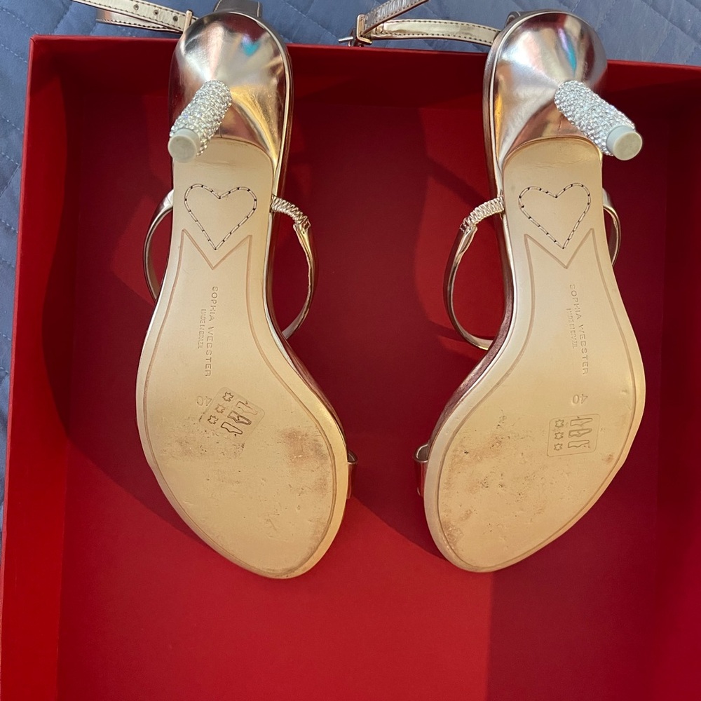 SOPHIA WEBSTER
ROSALIND MID - HIGH HEELED
SANDALS - CHAMPAGNE - Picture 8 of 9